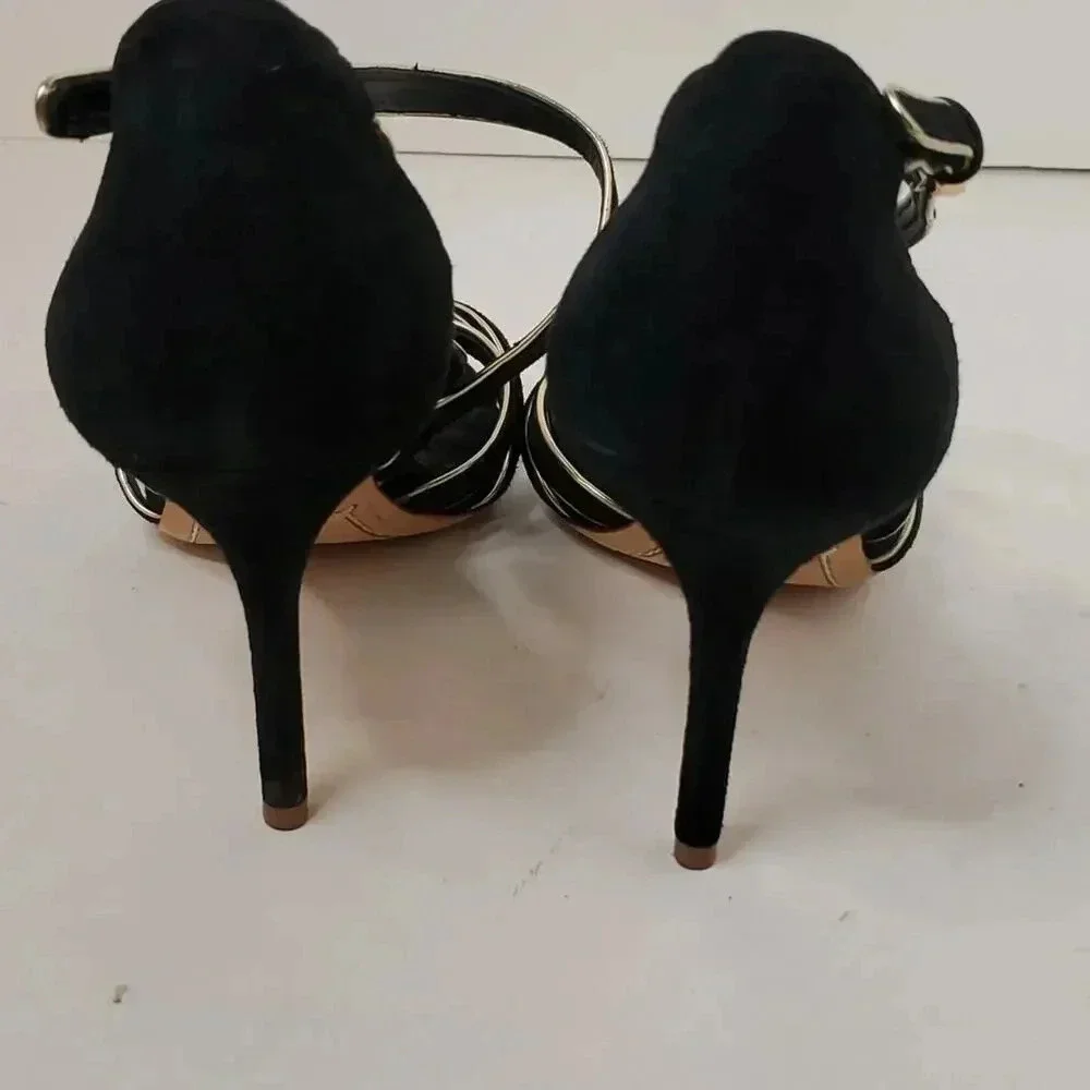 Tory Burch Suede Leather Trim Embellished Sandals 6.5
